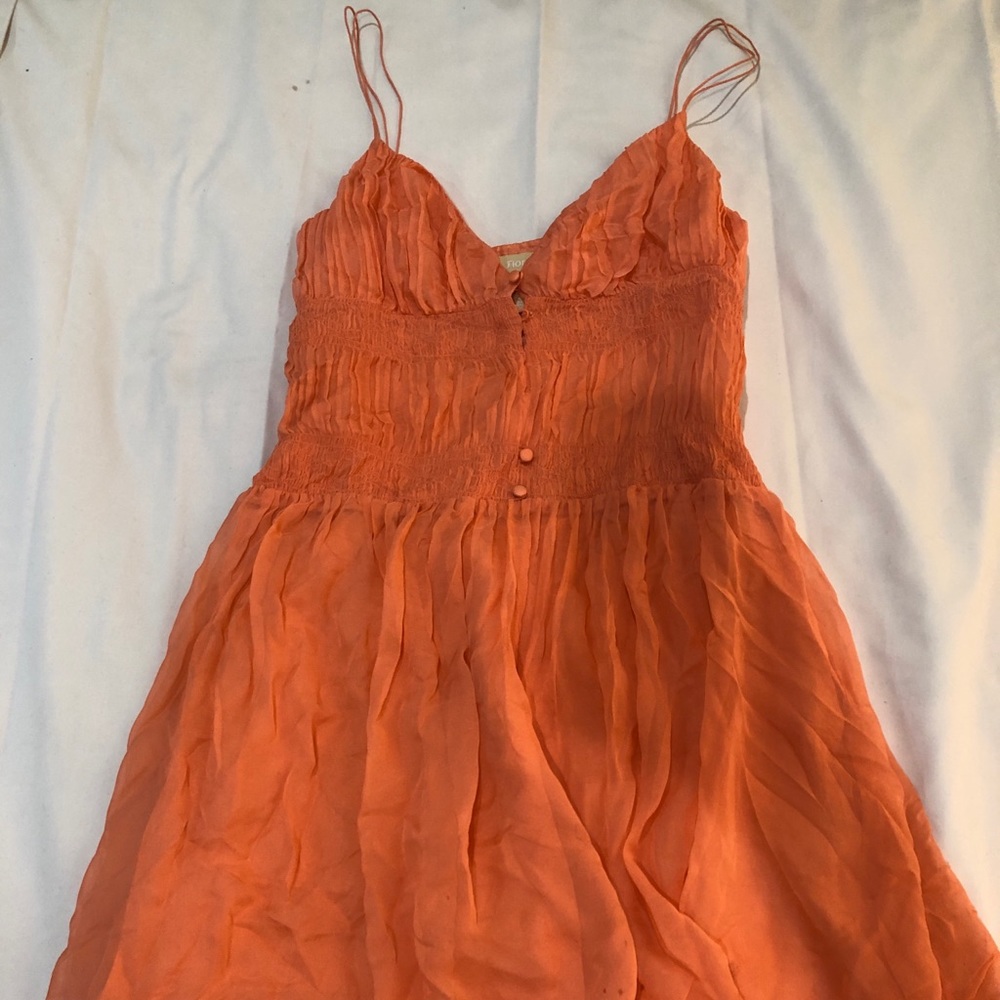 coral chiffon whimsy dress